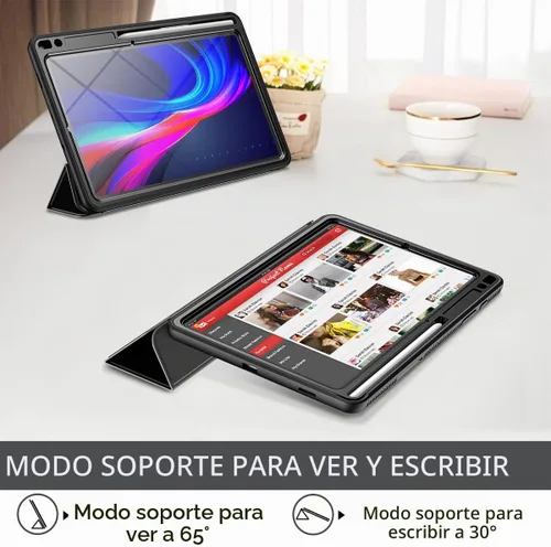 Vista 5 de SURITCH Funda de cuero para Samsung Galaxy Tab S6 Lite de 10.4 pulgadas 2024/2022/2020, protector de pantalla integrado, ajuste delgado, cubierta