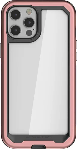 Vista 51 de Ghostek ATOMIC - Funda delgada para Galaxy S21 con parachoques de metal de aluminio y diseño trasero transparente, protección resistente que absorbe