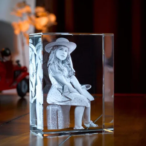 Vista 7 de Fotografía de cristal 3D personalizada grabada, marcos de fotos personalizados, álbum de fotos personalizado para mujeres, esposa, hombres, mamá, 2D