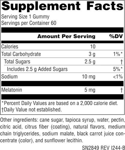Vista 5 de Source Naturals Sleep Science Melatonina, 5 mg - 60 gomitas