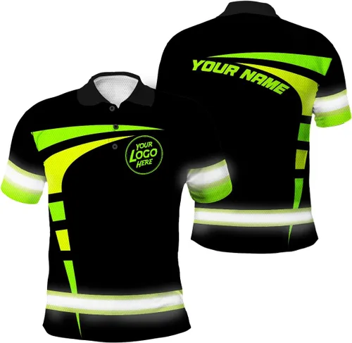Vista 22 de Uniform Company - Polo reflectante de alta visibilidad para hombres y mujeres, polo de seguridad, ropa de trabajo para trabajadores