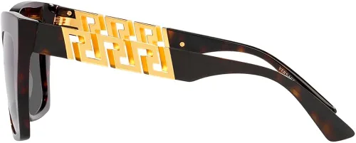 Vista 2 de Versace VE 4418 10887 Havana Gafas de sol cuadradas de plástico gris lente