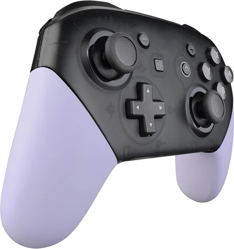 Vista 5 de eXtremeRate Light Violet Replacement Handle Grips for Nintendo Switch Pro Controller, DIY Custom Hand Grip Shell for Nintendo Switch Pro