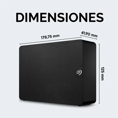 Vista 9 de Seagate Expansion Disco duro externo de 12 TB - USB 3.0, con servicios de recuperación de datos Rescue (STKP12000400)