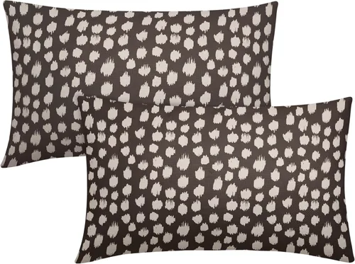 Vista 44 de Sweetshow Juego de 2 fundas de almohada de 16 x 16 pulgadas, diseño bohemio, con diseño de lunares, moderno y moderno, para exteriores, decorativas