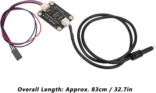 Vista 5 de Sensor de conductividad de agua, sensor hidropónico de agua doméstica con sonda impermeable para enseñanza de análisis de calidad líquida
