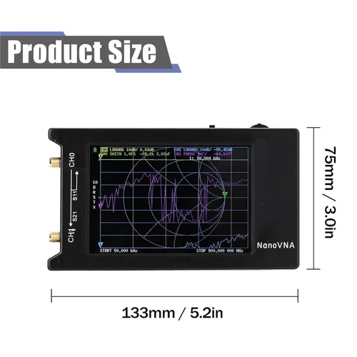 Vista 2 de Network Analyzer, 10k-1.5GHz NanoVNA-H4 4inch Vector Network Analyzer V4.3