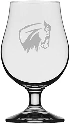 Vista 45 de Abaco Barb Body Horse - Vaso de cerveza Iona grabado (13.25 onzas)