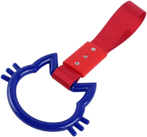 Vista 24 de Q1-TECH, Anillo JDM Tsurikawa japonés para metro, tren, autobús, correa de mano KITTY Cat para parachoques delantero y trasero, anillos