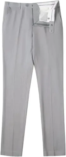 Vista 6 de Trasign Trajes de lino para hombre, ajuste delgado, formal, para boda, 2 piezas, chaleco de esmoquin, pantalones