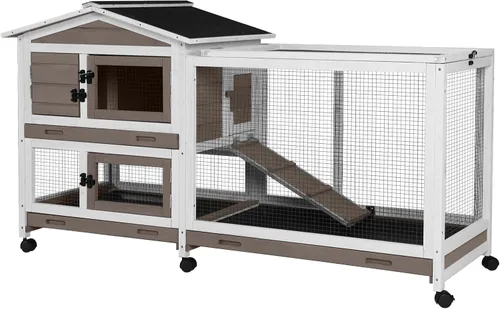 Vista 11 de Aivituvin - Corral para conejos, corral para mascotas, jaula para animales pequeños con forro impermeable - Corral extensible