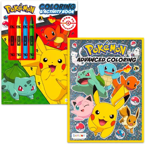 Vista 6 de Juego de libros para colorear de Pokémon, paquete con 3 libros de colorear y actividades de Pokémon con juegos, rompecabezas, tarjetas