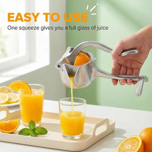 Vista 2 de Fresh Fruit Juice Extractor, 2026 Upgrade Aluminum Hand Juicer Squeezer Lemon Juicer Manual Hand Press with Ergonomic Grip, Easy to Clean for Orange