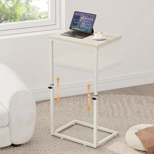 Vista 9 de Vagusicc C Shaped End Table for Couch, 33.2'' Tall C Table Adjustable Height Side Table, Small Side Table for Small Spaces, Couch Tables that Slide