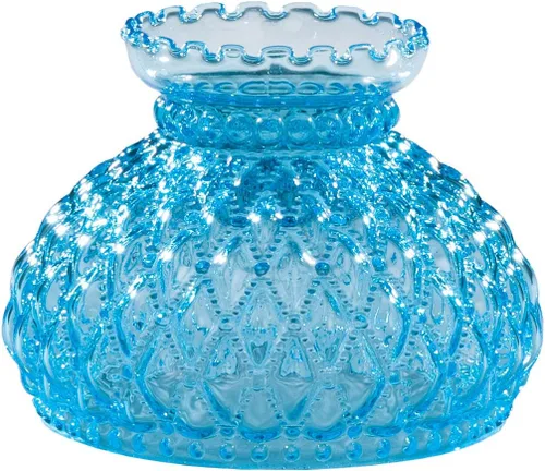 Vista 9 de B&P Lamp® Sombra acolchada de diamante transparente de 7 pulgadas con parte superior prensada