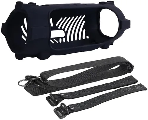 Vista 8 de Funda de silicona para JBL Charge 6 Funda protectora para altavoces, funda de transporte de viaje con correa para el hombro (azul marino)
