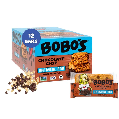 Vista 19 de Bobo's Barras de mantequilla de almendra y avena, sin gluten, sin OGM, avena integral, paquete de 12 Barritas de aperitivo Para llevar Hechas
