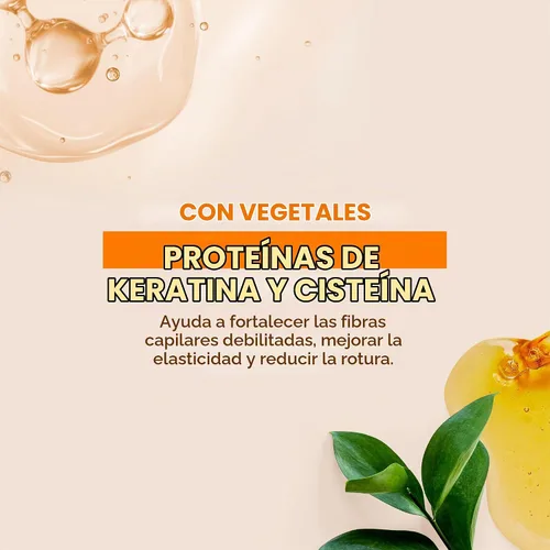Vista 4 de Champú y acondicionador de queratina Pack de 2. Nutrición, Suavidad y Brillo sin Sulfatos. Sin sal ni parabenos.