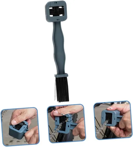 Vista 4 de INOOMP Limpiador de cadena de bicicleta reutilizable Cepillo de motocicleta conveniente limpiador profesional de motocicleta