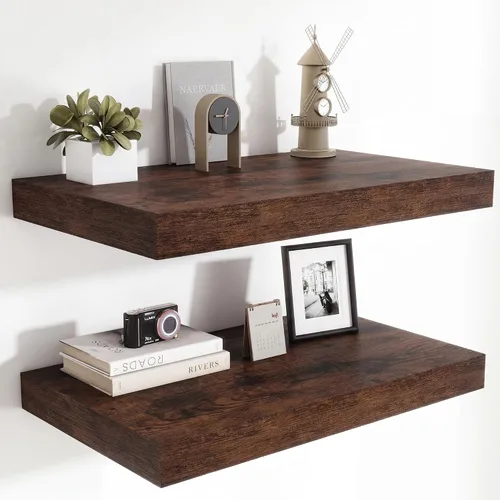 Vista 34 de Heimlove Estantes Flotantes de 12 Pulgadas de Profundidad, Estante de Pared de 12 x 12 Pulgadas de Largo, Estante de Exhibición y Almacenamiento