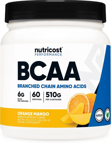 Vista 26 de Polvo Nutricost BCAA (Uva, 120 porciones) - Sin gluten, sin OMG, vegetariano, proporción óptima 2:1:1 Sin gluten, vegetariano