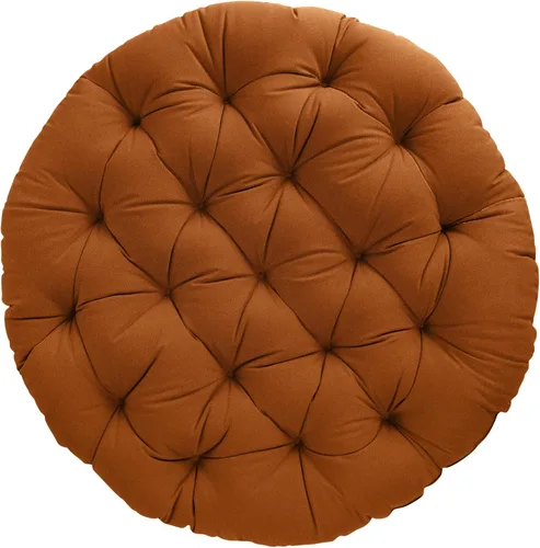 Vista 24 de Sorra Home - Cojín con mechones Papasan - Cojín redondo cómodo para silla Bucket & Moon - Cojín de piso con espuma suave para muebles