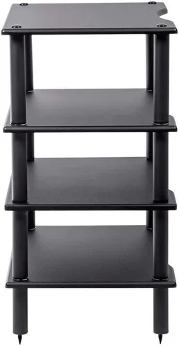 Vista 4 de Monolith - Soporte de audio con estante de 4 niveles, almacenamiento abierto, diseño modular, resistente, compatible con Bose, Polk, Sony, Yamaha