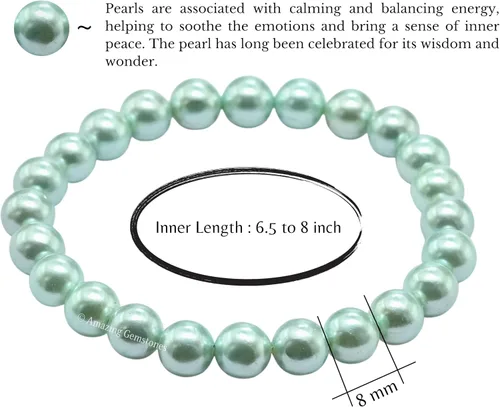 Vista 756 de Amazing Gemstone Pulsera de cristal para mujeres y hombres, pulsera de cristal curativo de protección, pulsera elástica con cuentas de piedras