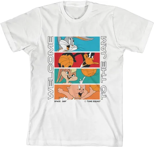 Vista 4 de Space Jam Welcome to The Jam Youth - Paquete de 3 camisetas de manga corta con cuello redondo