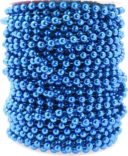 Vista 18 de Mandala Crafts Rollo de cadena de perlas negras de 0.157 pulgadas (0.157 in), guirnalda de perlas de 44 yardas para decoración de bodas, arreglos