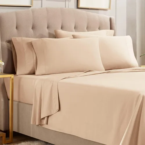 Vista 10 de Empyrean Juego de sábanas individuales - 110 GSM 4 piezas de sábanas para cama individual, sábanas de tamaño individual doble cepillado, sábanas