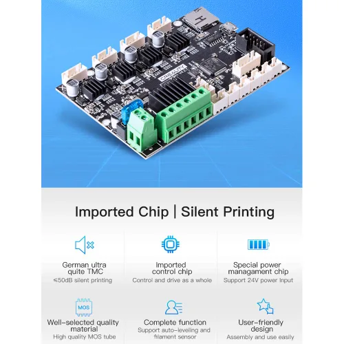 Vista 5 de Creality - Placa base silenciosa oficial Ender 3 Pro V4.2.7 con controlador TMC2225 Marlin 2.0.1 para impresora 3D Ender 3 V2 y 5