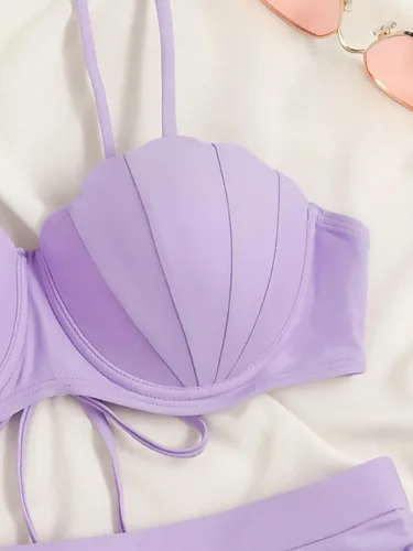 Vista 5 de ENJYOP Traje de baño de bikini para mujer con soporte ligero diseño de sirena