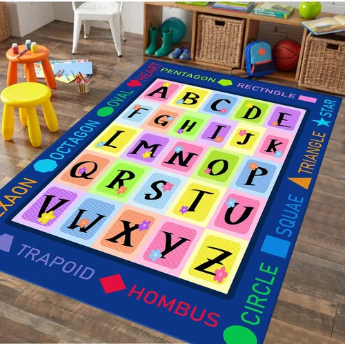 Vista 15 de Alfombra de números para niños, 3 x 4 pies, alfombra de área de aprendizaje educativa de números y formas, alfombra colorida de retazos para jugar