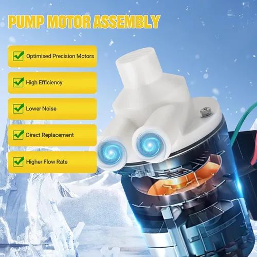 Vista 5 de Reemplazo del conjunto del motor de la bomba de agua de la máquina de hielo para bomba de agua Hoshizaki PA0613, APTA92P10WD1, se adapta al