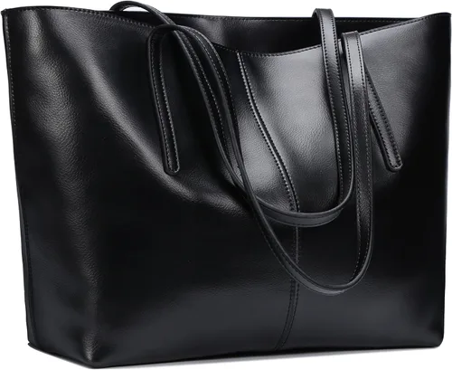 Vista 2 de Covelin Bolso de mano para mujer de piel auténtica Bolso de hombro suave caliente