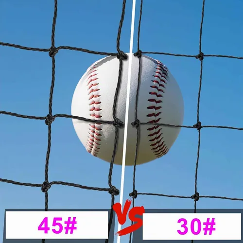 Vista 4 de RIIFRILY Baseball Batting Cage Nets, #30/#45 NET ONLY, 20'L/ 35'L/55'L/70'L