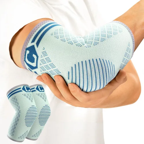 Vista 11 de CAMBIVO - Juego de 2 coderas de compresión, codo de tenis y golfista Breathable 3D Knit, Moisture-Wicking, No Straps or Velcro, Epicondylitis