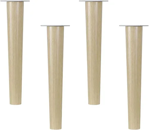 Vista 8 de Solid Wood Oak Furniture Legs,Sofa Legs,Coffee Table Legs,Cupboard Feet,Tapered Replacement Legs for TV Cabinets,Dressing Tables,Bookcase,Bench,with