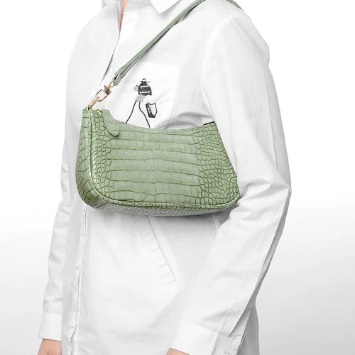 Vista 3 de DOREAMALOE Bolso de hombro de estilo clásico retro, para usar al hombro con cierre de cremallera para mujer