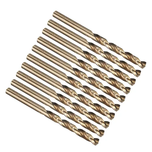 Vista 103 de PATIKIL Broca Jobber de 0.039 in, vástago recto M35 cobalto 5% acero de alta velocidad 135° acabado dorado para metal duro de acero inoxidable - 2