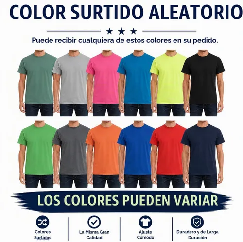 Vista 3 de SOCKS'NBULK Camisetas de manga corta con cuello redondo de algodón para Paquete de 12 variados.