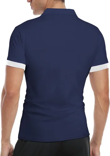 Vista 4 de KUYIGO Camisas polo de manga larga para hombre estilo informal ajustadas diseño básico de algodón