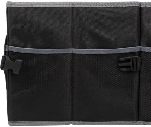 Vista 2 de Stalwart Organizador de coche – Caja de almacenamiento plegable para coche – Organizador de maletero para SUV, camión o sedán con forro inferior