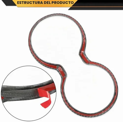Vista 6 de CNNELL Cubierta del soporte de la taza del cambio de engranajes de fibra de carbono del bisel
