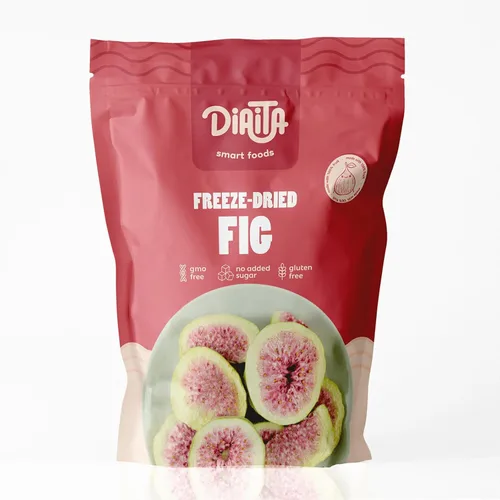 Vista 3 de Higo liofilizado, paquete de 7, fruta 100% real, sin azúcar añadido, crujiente y delicioso, larga vida útil