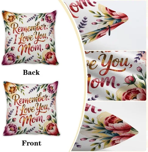 Vista 3 de Moms Birthday Gift Ideas Farmhouse Pillow Covers 18X18 for Mom from Daughter Son Mom Valentines Gift Mama Bear Gifts for Mommy Pillow Case Cozy Room