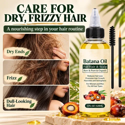 Vista 3 de 100% Pure Batana Oil for Hair Growth - Natural Scalp Care 4.23 Fl Oz