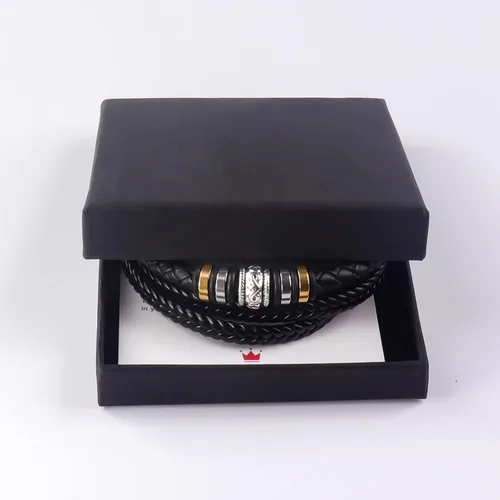 Vista 9 de Pulsera de cuero trenzado con texto en inglés To My Son "I Will Always Be with You', pulsera de cuero trenzado para hombre, hecha a mano, regalo