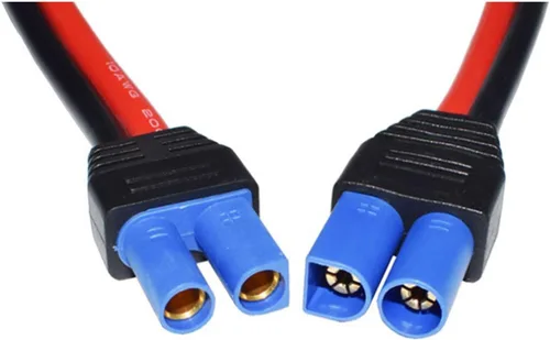 Vista 2 de Conector adaptador de conexión rápida SAE a EC5 hembra (paquete de 2), adecuado para batería solar de automóvil -10AWG 5.9 in